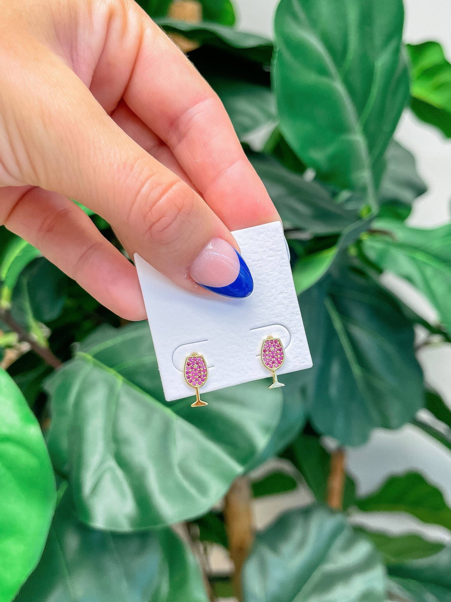 Boucles d'oreilles Verre de Vin