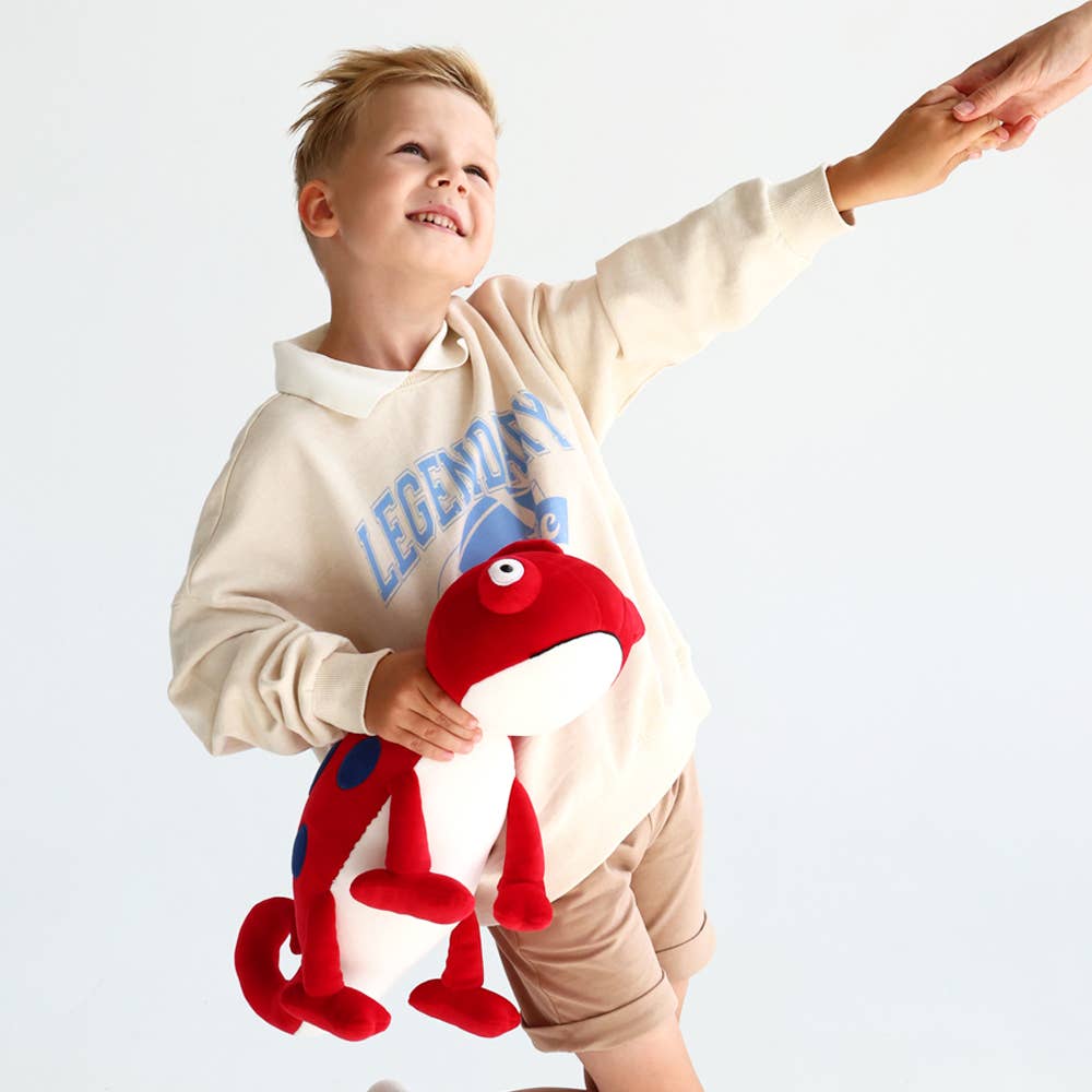 Red Chameleon Plush Toy 30 cm