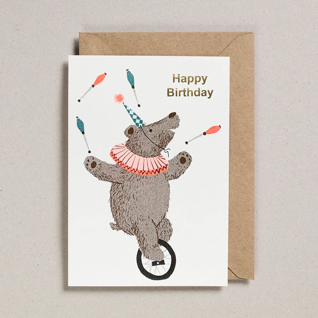 Birthday Card - Circus Bear