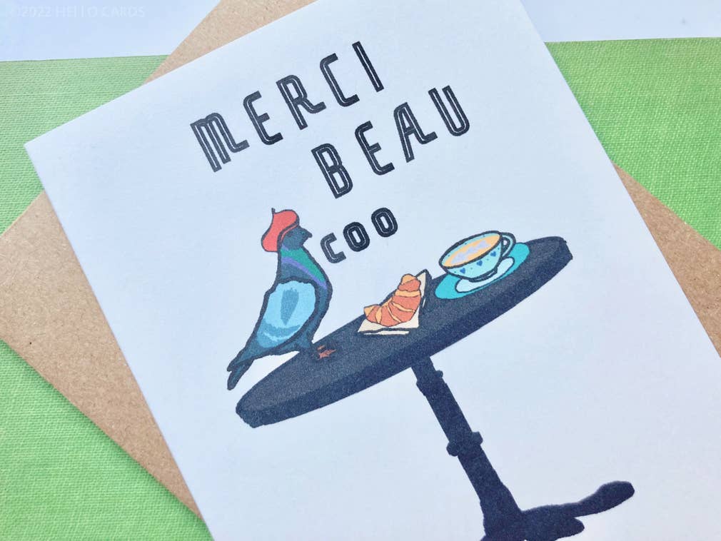 Tarjeta de agradecimiento “Gracias Beau Coo”