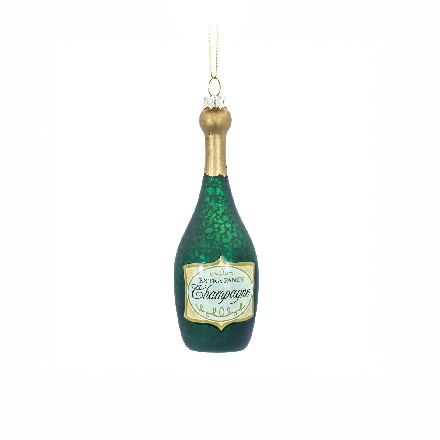 Adorno navideño, botella de champán