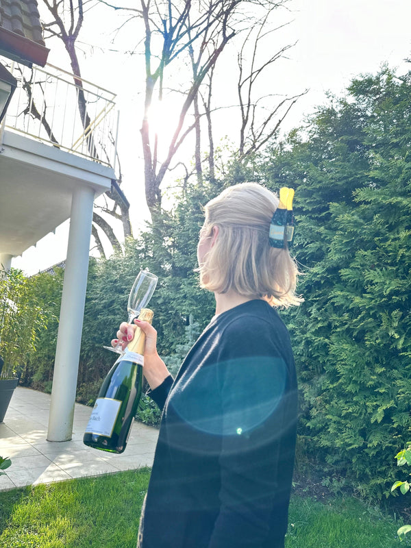 Fermaglio per capelli color champagne