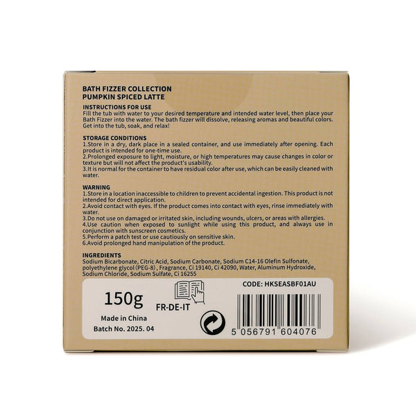 Aroma a café con leche con especias de calabaza para un baño de burbujas otoñal.