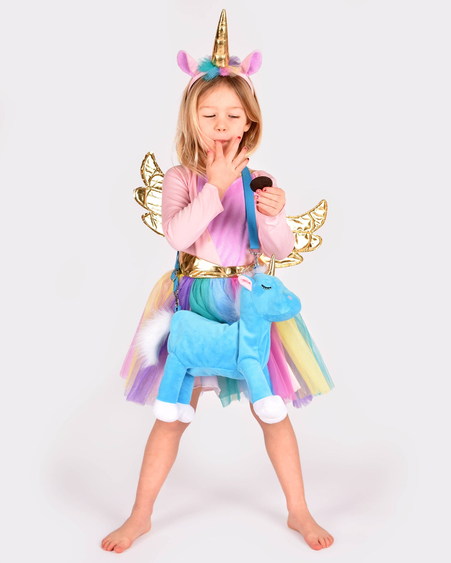 Sac Licorne avec fermeture éclair et bandoulière réglable 45 cm