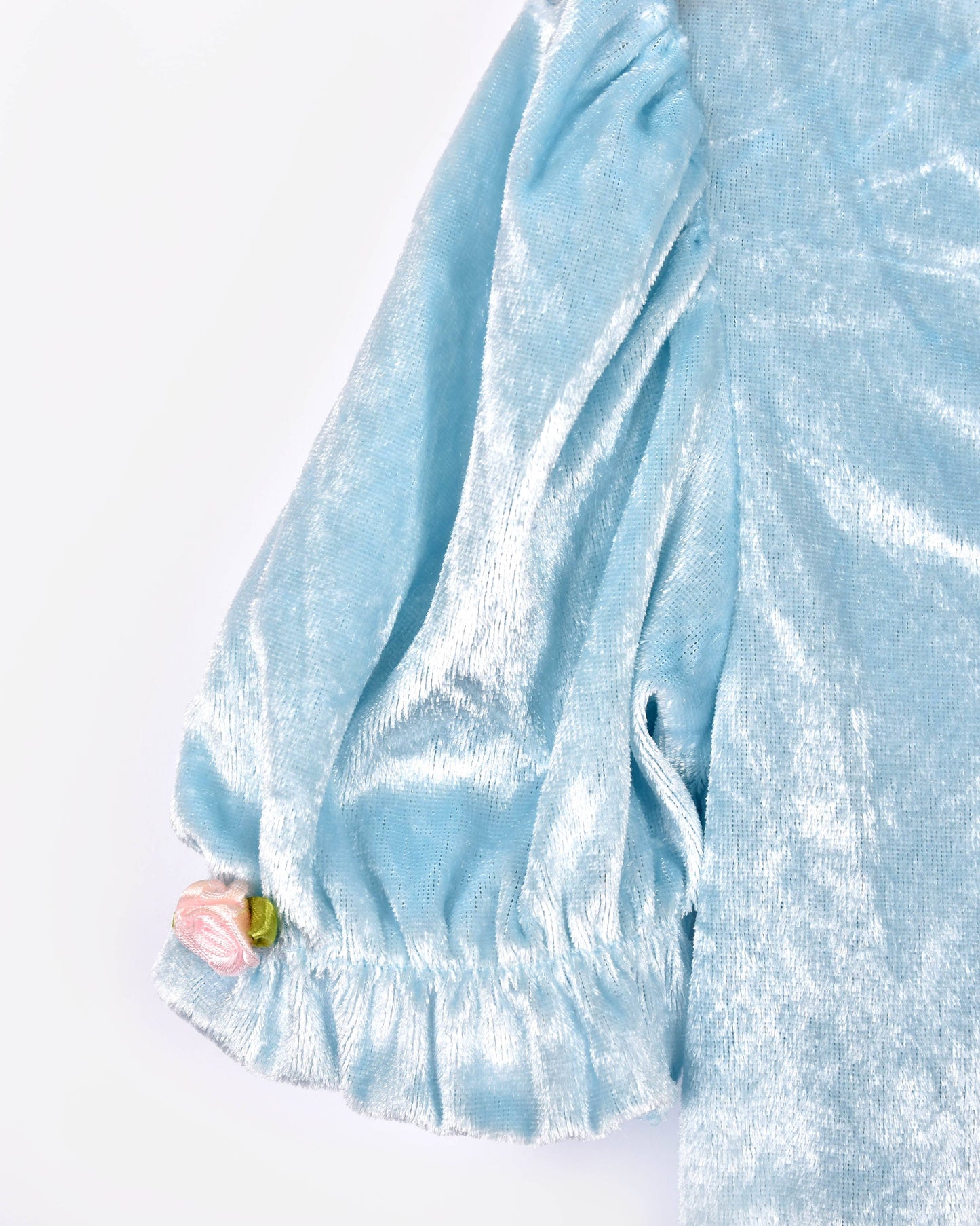 Robe de princesse velours bleu clair taille 122-128 cm 6-8 ans