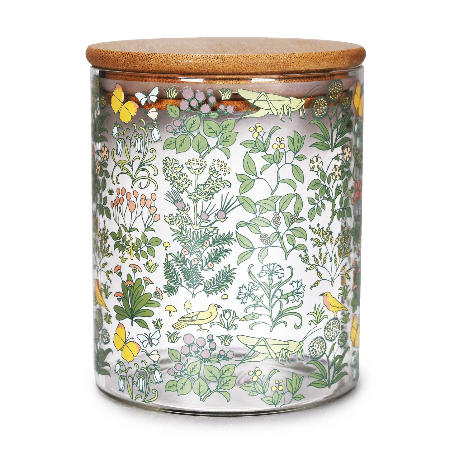 Recipiente de vidro para armazenamento de alimentos do Jardim Botânico William Morris