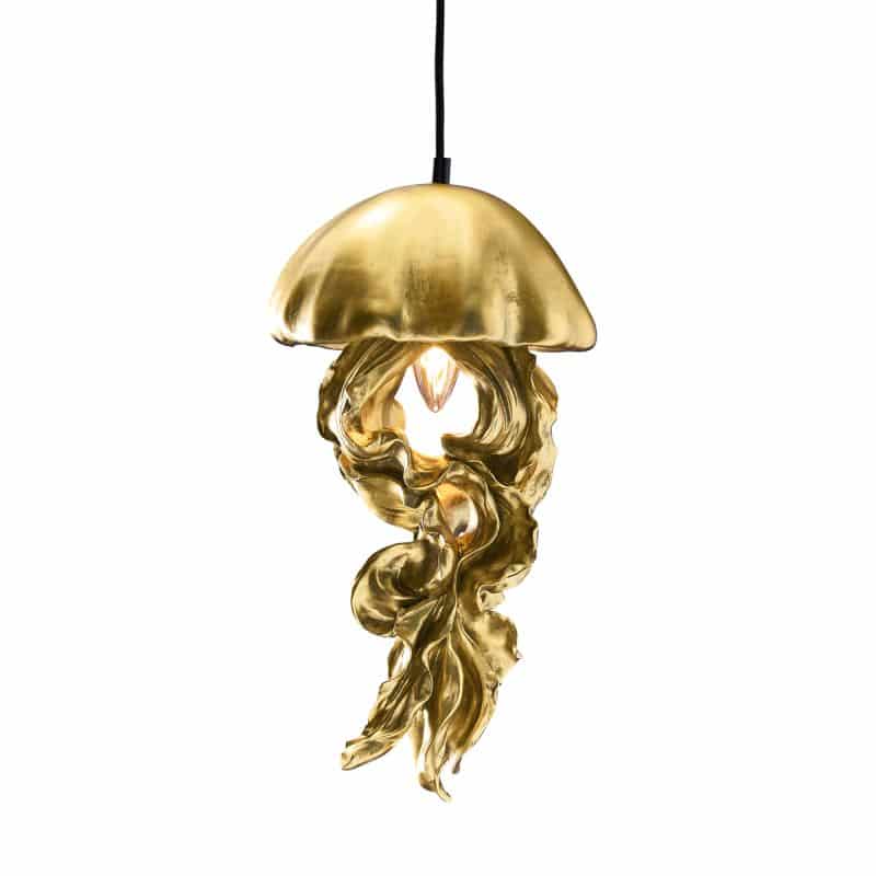 Ava ceiling light, gold, 22.5 x 21.5 x 42 cm