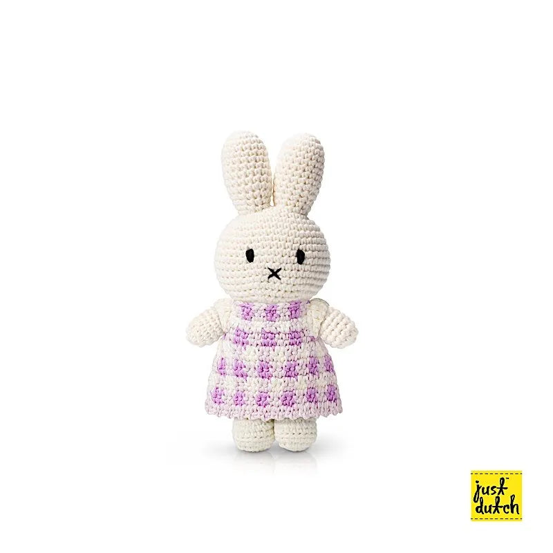 Knuffel Miffy – Jurk Vichy Lilas