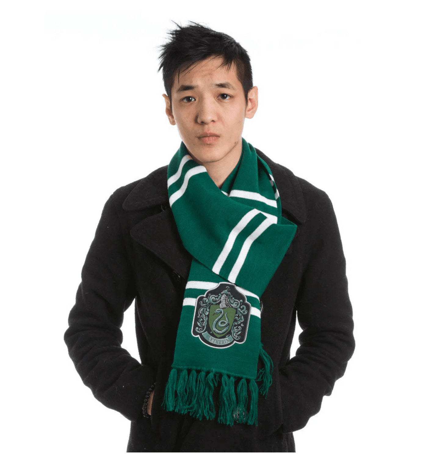 Écharpe Harry Potter Serpentard avec écusson