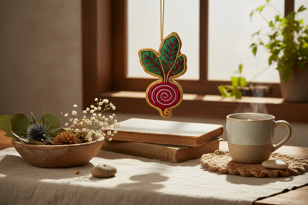Decoración colgante, Bordado de remolacha
