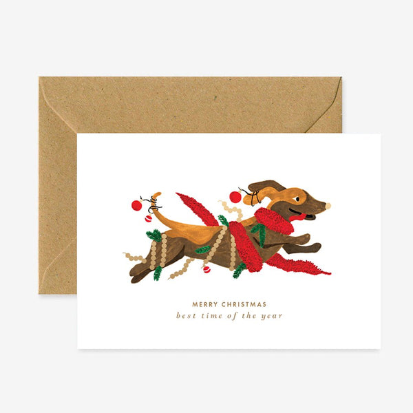 Christmas dog - Carte de voeux