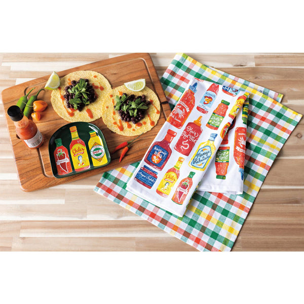 Juego de 2 paños de cocina para salsa picante