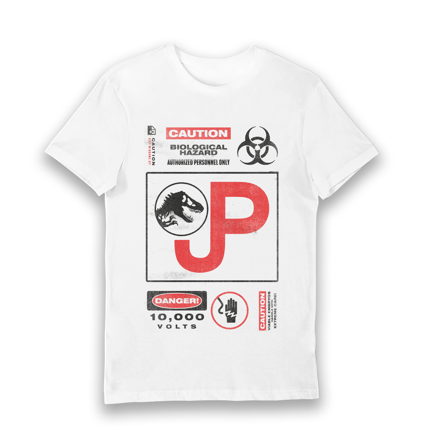 T-shirt adulte Jurassic Park Biological Hazard
