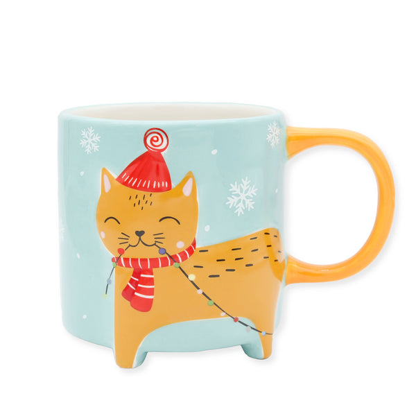 Caneca de Natal com Gato