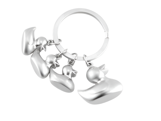 Llavero de la familia de los patos