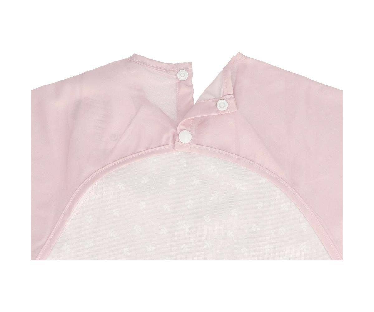 Pink Leaf Sleeved Bib