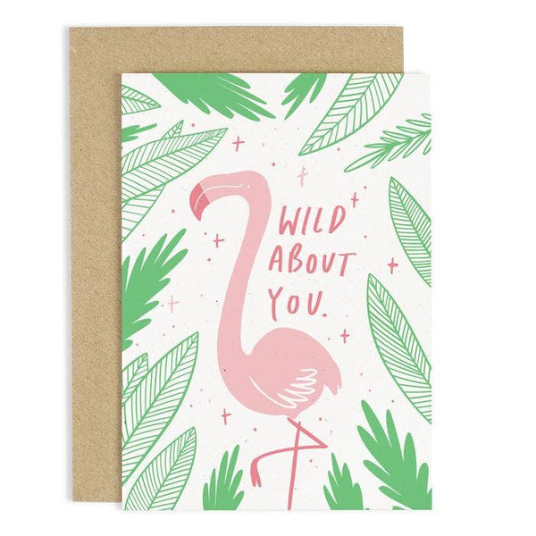Carte de Vœux Flamant "Wild About You"