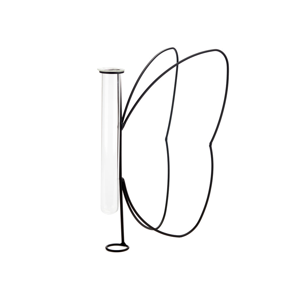 蝶のシルエット花瓶