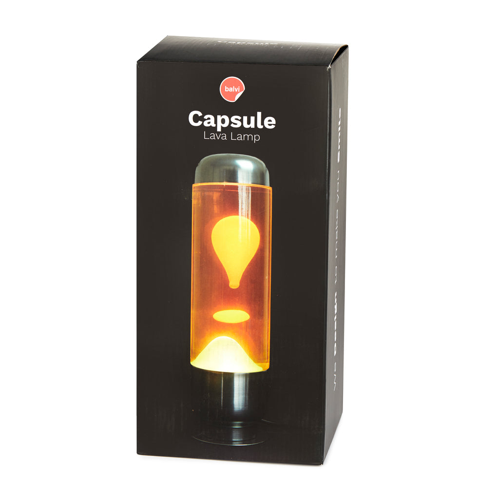Capsule Lava Lamp - Orange/Yellow