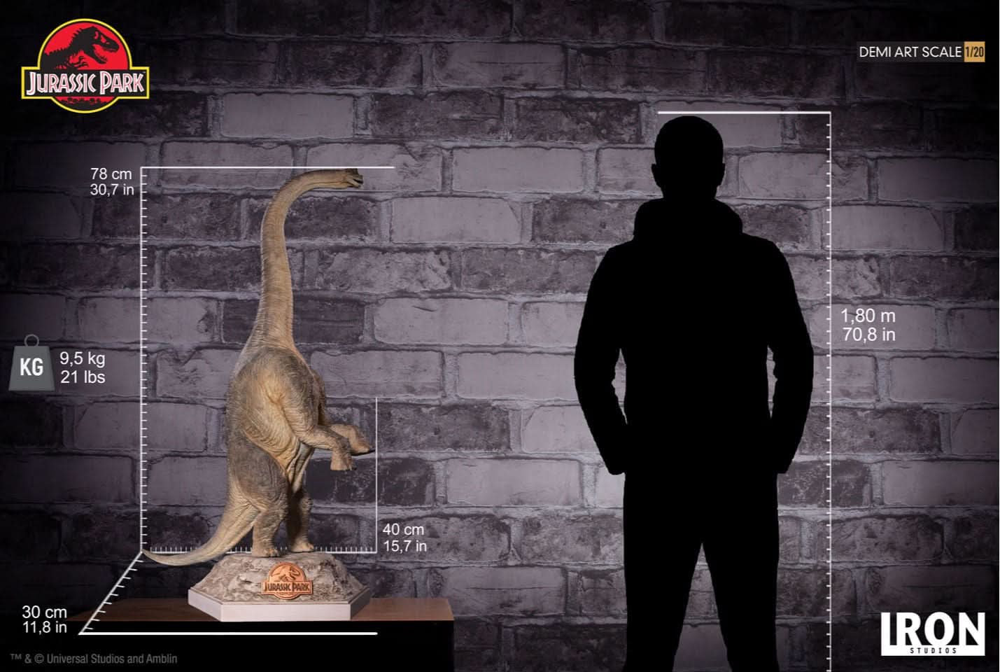 Statue Brachiosaurus - Jurassic Park - Demi Scale 1/20