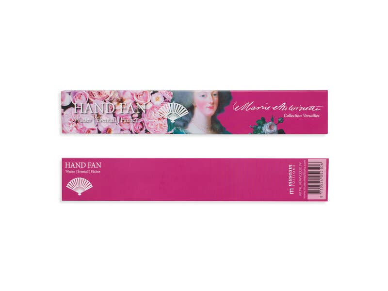 Madame Antoinette bamboo fan with printed fabric