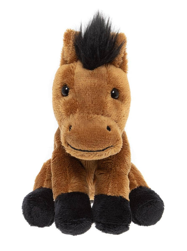 Peluche a forma di cucciolo di cavallo marrone