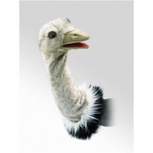 Marionnette à main Bird Strauss pour la scène de marionnettes 2872/ Ostrich Stage Puppet Folkmanis réaliste