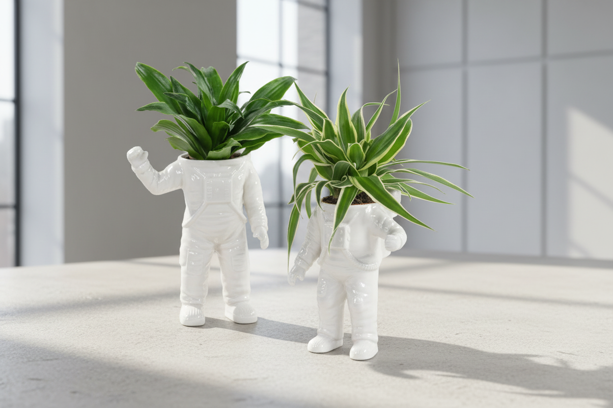 Vaso di fiori astronauta