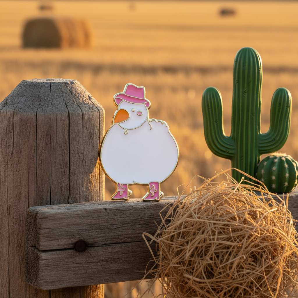 Witte Eend Cowgirl Speld