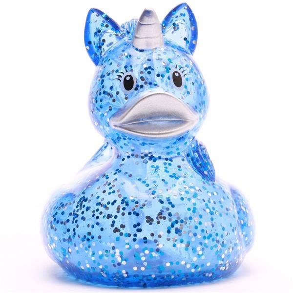 Unicorno blu glitterato