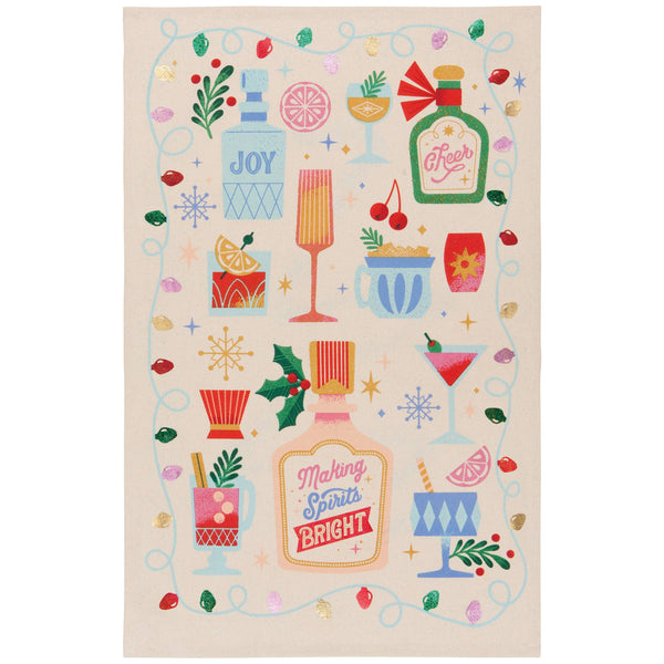 Paño de cocina decorativo navideño Spirits Bright