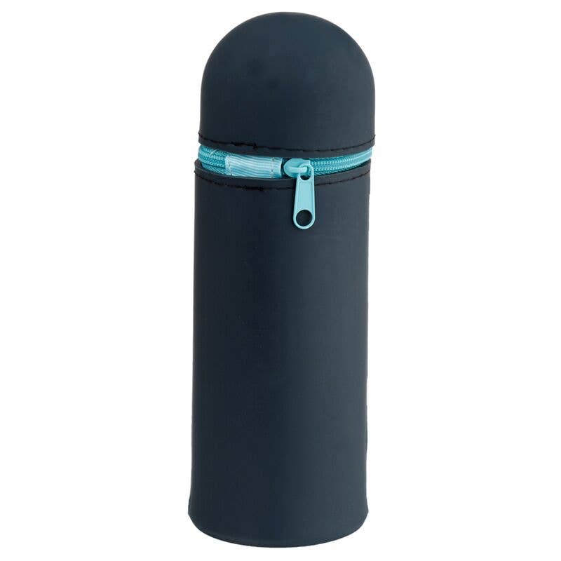 Estojo de lápis em silicone em forma de pinguim