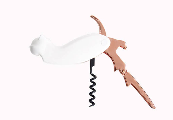 Witte kat kurkentrekker “Miau”