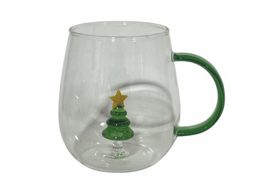 XMAS BOROSILICATE MUG 3D TREE 450ML - 2188286