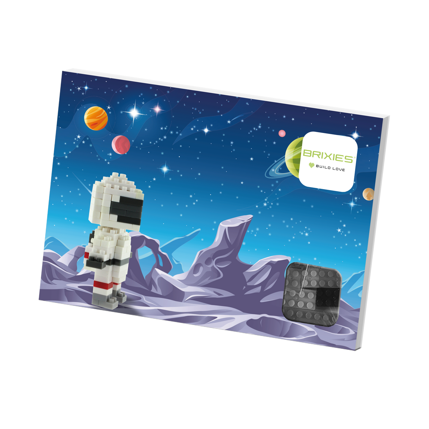 BRIXIES Postkarte Astronaut