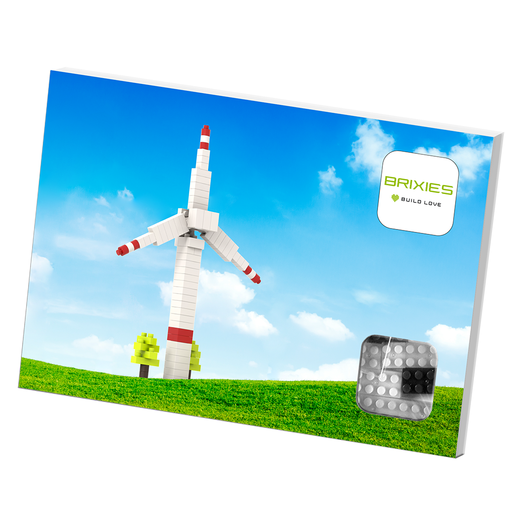 BRIXIES Postkarte Windrad