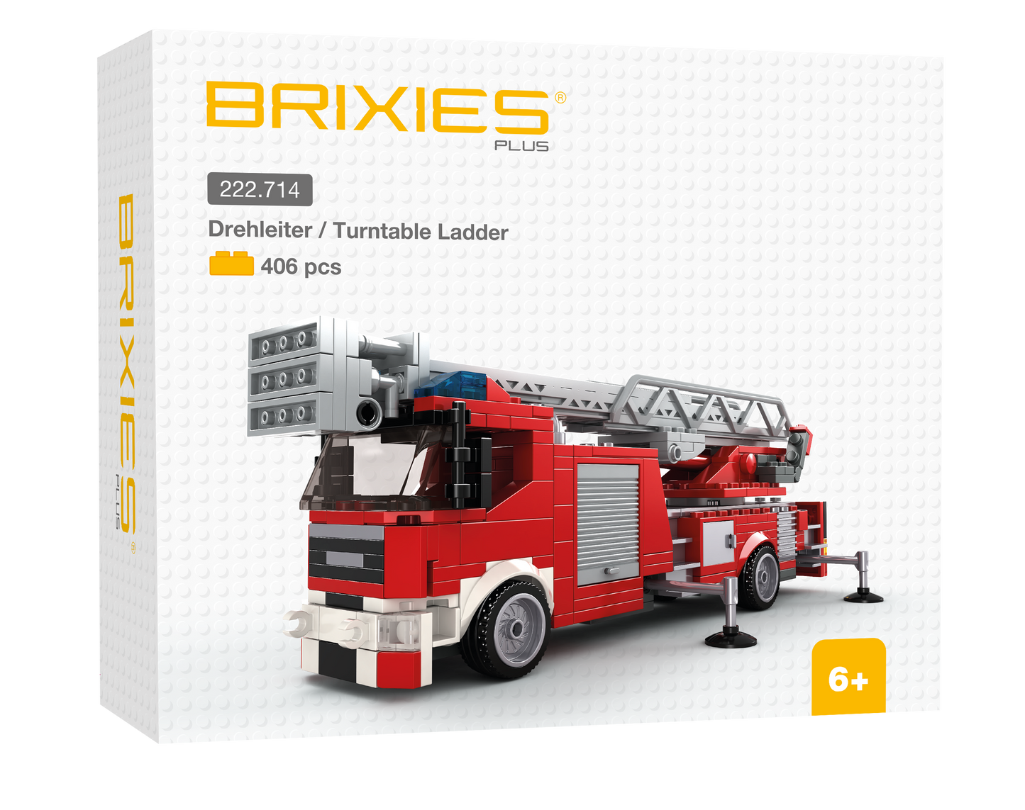 BRIXIES Plus Feuerwehr Drehleiter / Turntable ladder