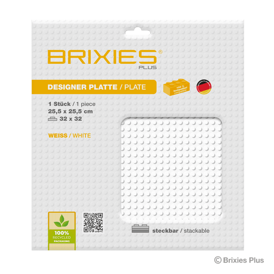 BRIXIES プラス ベースプレート 白 32 x 32 ポッチ