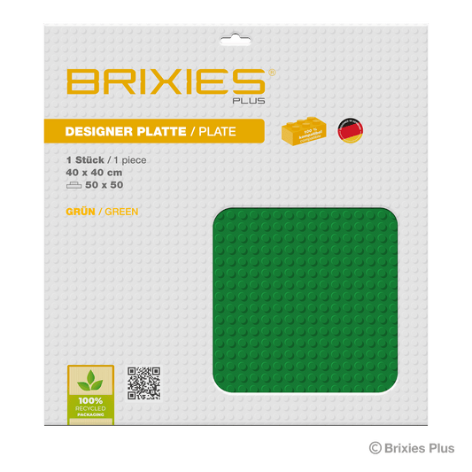 BRIXIES Plus 基礎板 緑 50x50 ポッチ