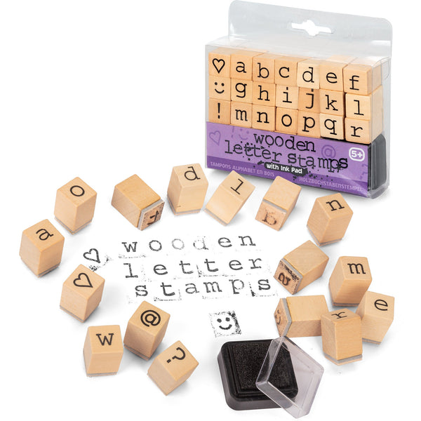 TAMPONS À LETTRES EN BOIS