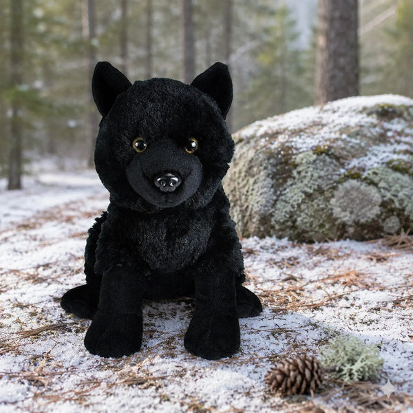 Wild Republic Cuddlekins Black Wolf Stuffed Animal - 12" Stuffed Animals