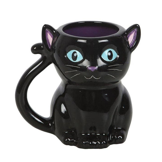 Taza de Halloween - Gato y murciélago góticos