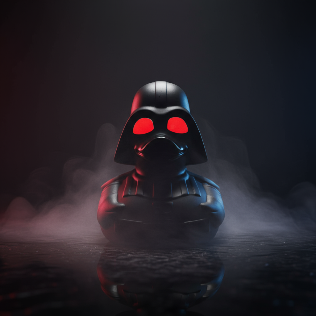 Pato de ojos rojos de Vaduck oscuro