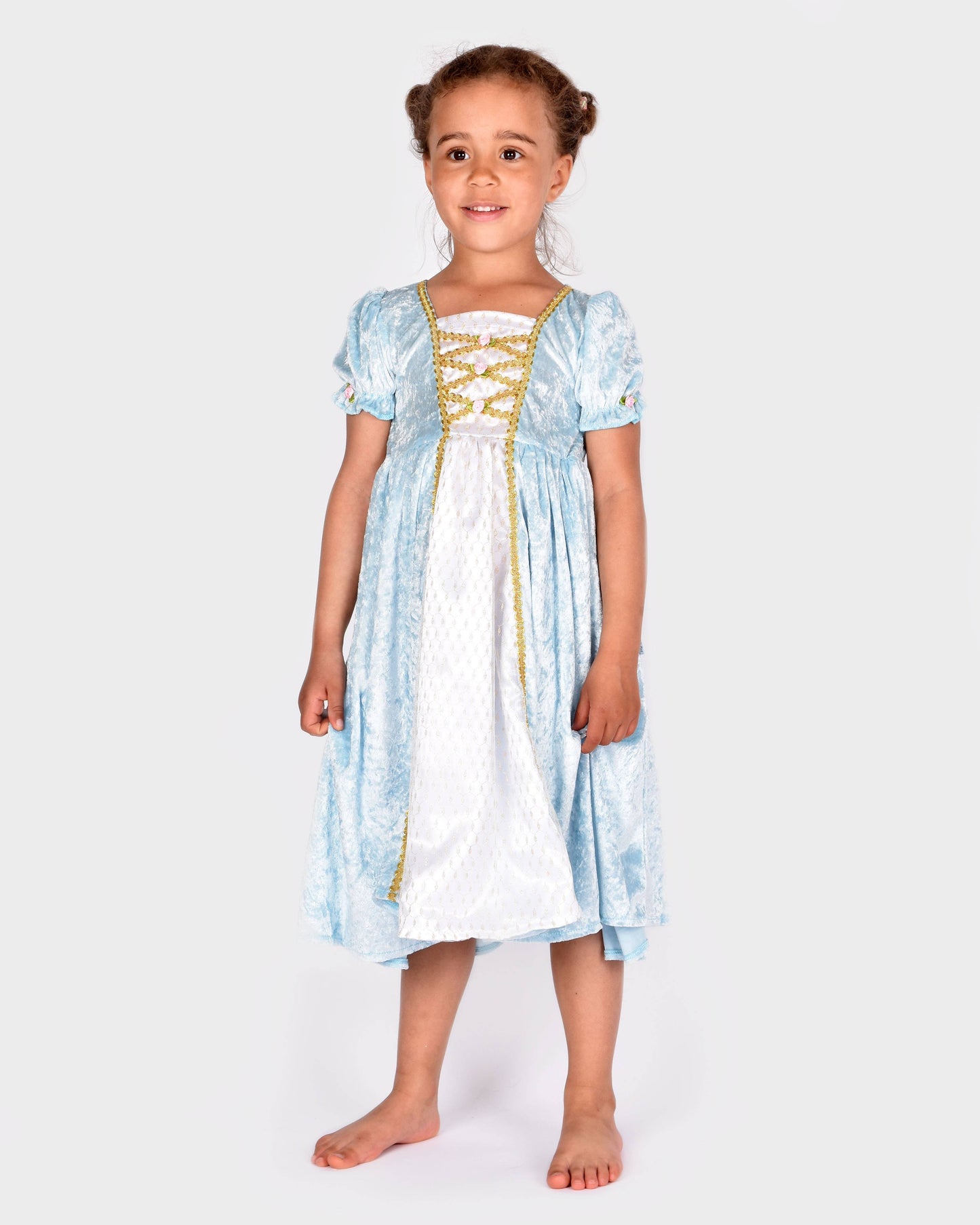 Princess dress in light blue velvet 110-116 cm 4-6 years