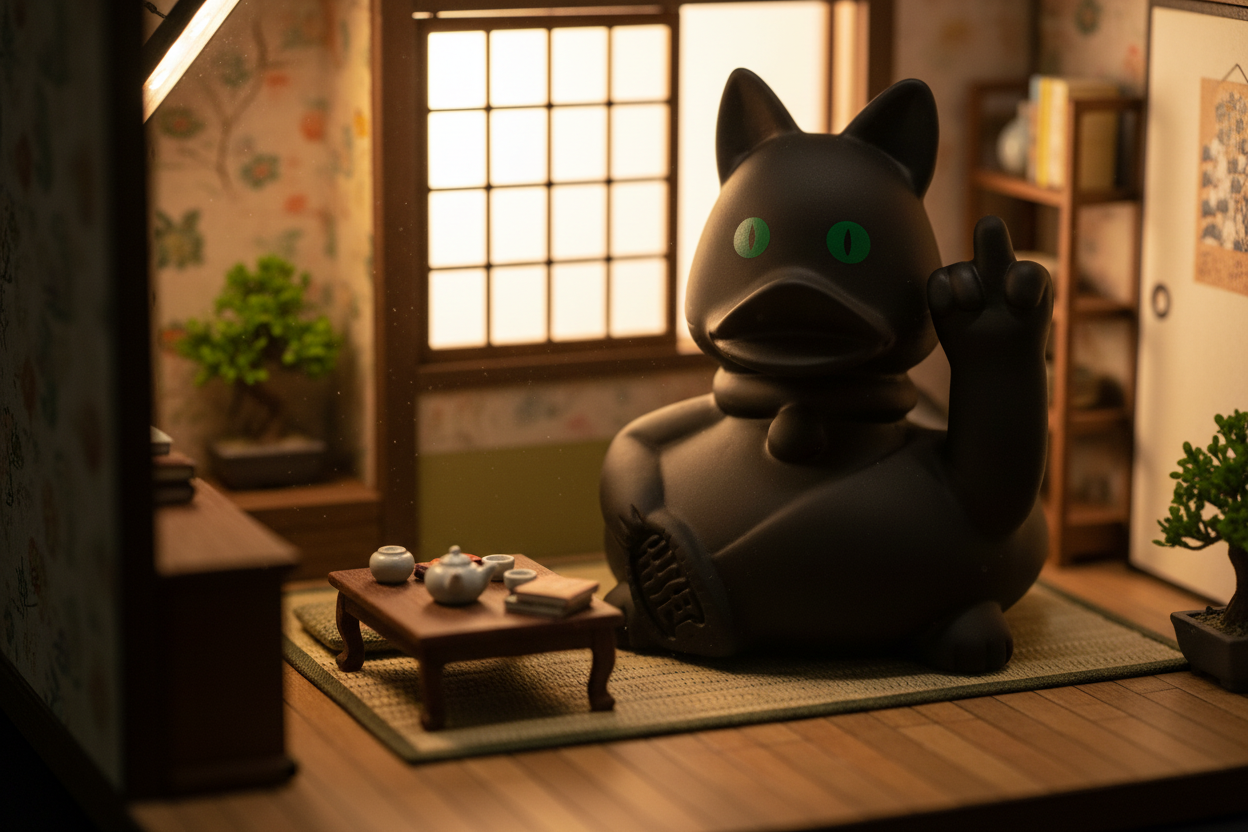 Anatra Gatto Pazzo Nero