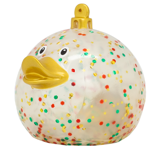 Canard Boule de Noël Pailleté