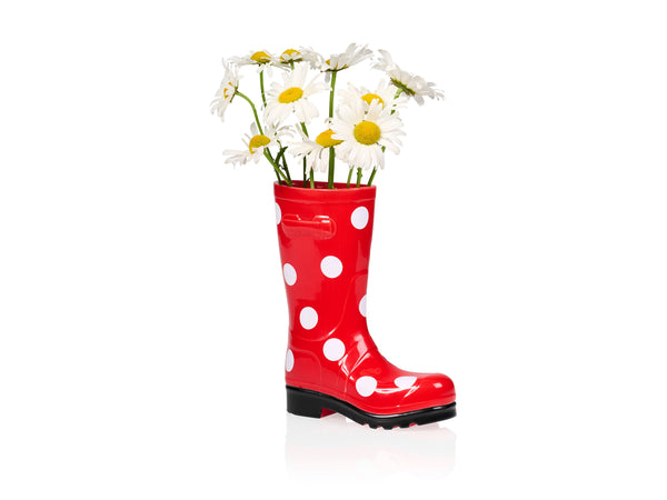 Vase Botte Wellington à Pois Rouge – Bitten