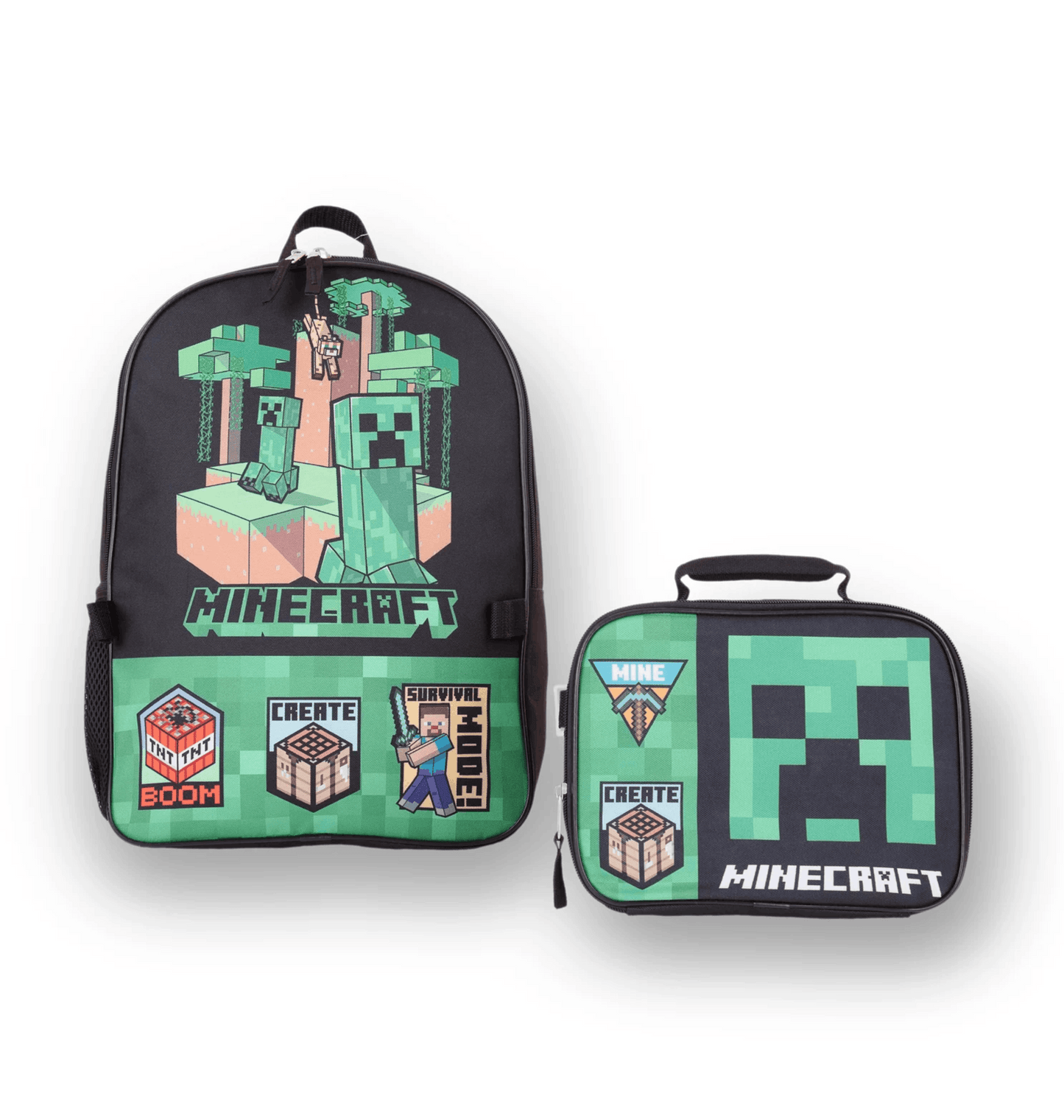 Set sac à dos et sac à déjeuner Minecraft 2 pièces