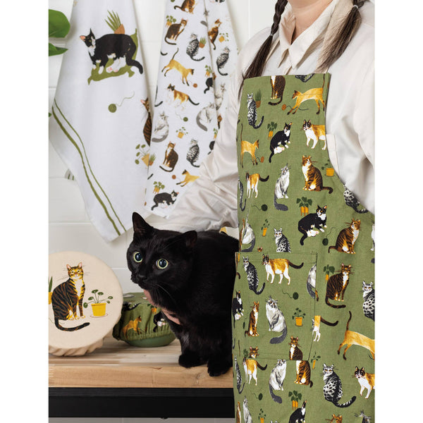 Juego de 3 paños de cocina con forma de gato
