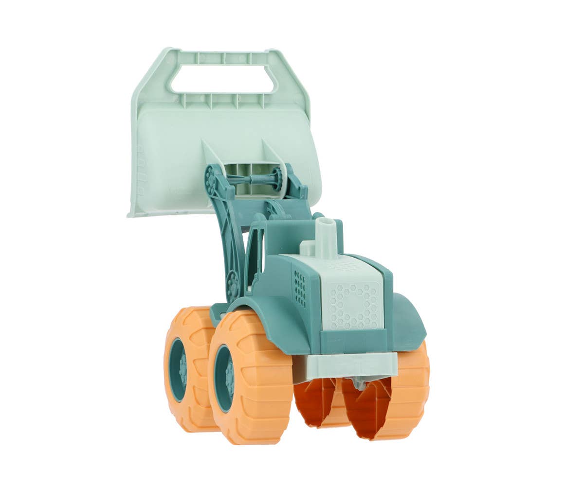 砂遊び用緑色のショベルカー